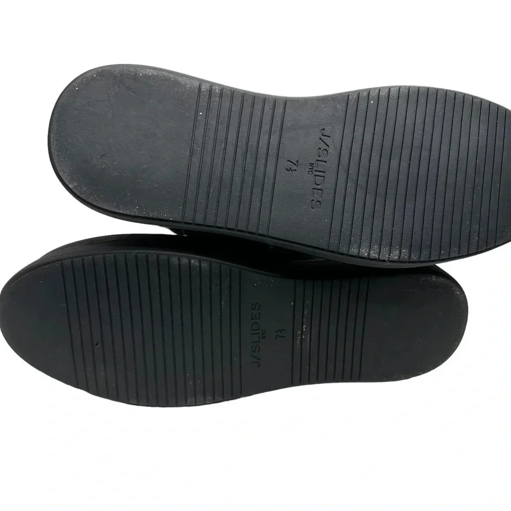J/Slides Women's NELLY Black Waterproof Suede. Sz: 7.5
